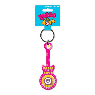 Porte clé guitare Peace & love N°1