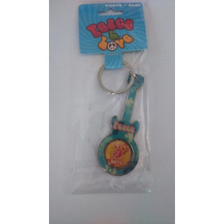 Porte clé guitare Peace & love N°2