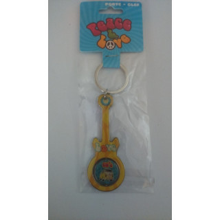 Porte clé guitare Peace & love N°4