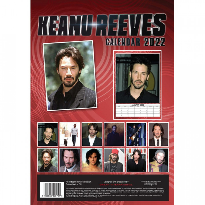 Calendrier Keanu Reeves 2022