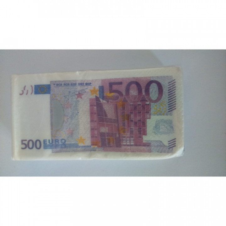 Paquet de 10 Mouchoirs Billets Euros