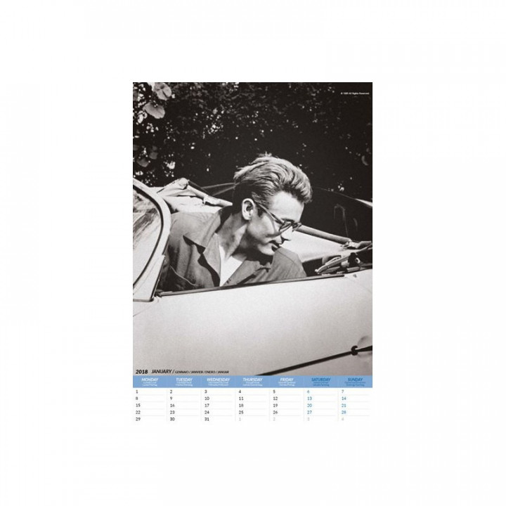 Calendrier James Dean The Rebel 2018 Officiel