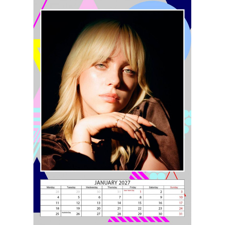 Calendrier Billie Eilish 2027